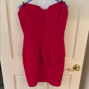Elegant Red Strapless Dress